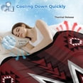 thumbnail image 3 of Red Black Cooling Blanket,Lightweight Breathable Summer Throw Blanket with Double Sided Cold Effect,Southwest Geometric Aztec Farmhouse Tribal Picnic Blankets Bed Sheet for Hot Sleepers 40"x60", 3 of 8