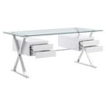 thumbnail image 4 of Modway Sector 71" Glass Top Glass Office Desk in White, 4 of 9