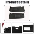 thumbnail image 3 of Car Sun Visor For BMW 3 Series E90 2005-2013 For E84 2010-2013, Left Driver And Right Passenger Side Sun Visor Replacement With Makeup Mirror, OEM: 51167252005, 51167252006-Pairs-black, 3 of 6