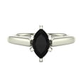 thumbnail image 4 of 3/8 ct tw Natural Black Marquise Diamond Cathedral Setting Engagement Ring 14K White Gold, 4 of 5