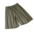 thumbnail image 4 of QSXADF Women Pajama Shorts Sleep Bottoms Solid Shorts Color Elastic Waist with Pockets Breathable For Women Home Sleepwear Ladies Loungewear, 4 of 6