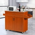 HBLUKDL Kitchen Island Rolling Cart on Wheels Kitchen Cart Trolley with