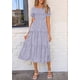 thumbnail image 5 of Vestido Midi PRETTYGARDEN Mujer Floral Verano 2025 Corte A, 5 of 6