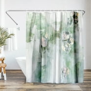 Tenda Doccia Americanflat PI Creative Art – Astratta 180x188 Cm – 100% Poliestere Con 12 Ganci Inclusi – Midnight Clear II