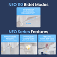 thumbnail image 4 of LUXE Bidet NEO 110 - Non-Electric Bidet Attachment, Adjustable Water Pressure, Rear Wash (Blue), 4 of 10