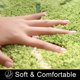 thumbnail image 2 of Alfombras de baño con hojas, alfombrilla de baño de microfibra suave antideslizante, alfombra de ducha extra suave y absorbente de agua, lavable a máquina (verde, 16" x 24"), 2 of 4