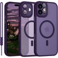 thumbnail image 1 of shiyou-Phone Case for iPhone 16 Plus Case Compatible with MagSafe, Case for iPhone 16 Plus Magnetic Slim Thin Translucent Matte Back Shockproof Anti-Yellow Protective Cover Case Dark Purple, 1 of 4