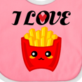 thumbnail image 4 of Inktastic Fry Lover I Love French Fries Boys or Girls Baby Bib, 4 of 4