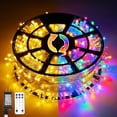 thumbnail image 1 of JMEXSUSS 600 LED Color Changing String Lights Plug in, 168FT Warm White & Multicolor Christmas Lights with Remote, Christmas String Lights Outdoor Waterproof Clear Wire for Tree Xmas Decor, 1 of 8