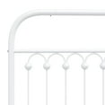 thumbnail image 7 of vidaXL Metal Bed Frame without Mattress with Headboard White 39.4"x78.7", 7 of 7