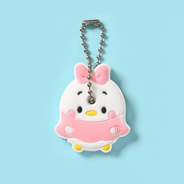 LLavero de dibujos animados para mujer, cubierta de gato, Minnie, Anime, Stitch, silicona, coche, Mickey