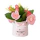 thumbnail image 2 of Bonsái de flores artificiales con maceta de cerámica para decoración del hogar u oficina, centro de mesa de bajo mantenimiento, estantería y decoración de escritorio, 2 of 5