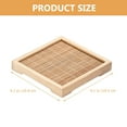 thumbnail image 4 of Cocktail Coaster Beverage Dining Table Coasters Oriental Tea Tray Wood Square for Drinks, 4 of 6