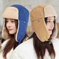 thumbnail image 2 of Gorros de invierno para hombre y mujer, cálidos, con orejeras, gorro ruso unisex con orejeras, resistentes al viento, para ciclismo, esquí y nieve., 2 of 4