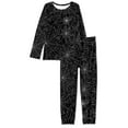 thumbnail image 4 of Suhoaziia Women Pajama Sets Lightweight Sleepwear 2-Piece Elastic Spider Web Pajama Set Fit Size XS Cozy Up Soft Pj Size XL,Halloween Jogger Sleep Suit Long-Sleeve Nightwear, 4 of 5