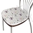 thumbnail image 3 of Forest Dining Chair Pad, Enchanted Woodland Creatures Deer with Curved Antlers Foliage Dotted Rocks Pattern, Water Resistant Pillow with Straps for Seats, 2 Pieces Set, Multicolor, by Ambesonne, 3 of 5