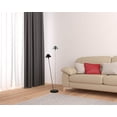 thumbnail image 6 of 48" Nickel Two Lights LED Novelty Floor Lamp With Black And Silver Empire Shade, 6 of 6