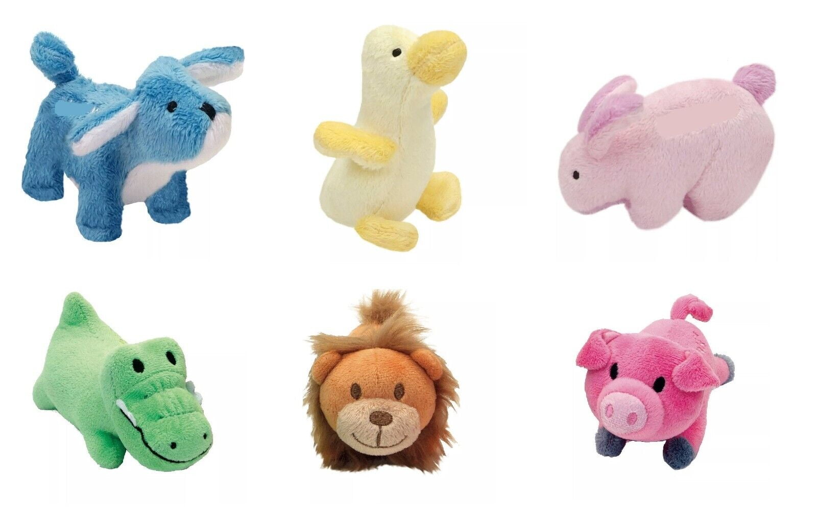 Smaller Breed 4" Dog Toys Animal Themed Adorable Plush Squeaker for Your Lil Pal (Brown Lion)