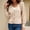Beige, variant on Babysbule Plus Size Womens Sweaters Women's Casual Solid Color Button Loose Knit Top Sleeve Cardigan Sweater V-Neck Sweater Women's Fashion