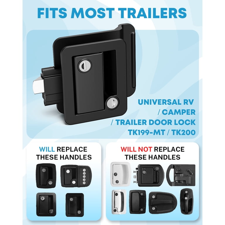 Kohree RV Door Lock with Deadbolt, Zinc Alloy photo 2