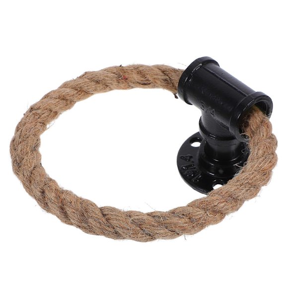 Durable Iron and Rope Drawer Handles with Black Ring – Easy Installation for Furniture Upgrades