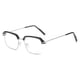 thumbnail image 5 of Gafas de lectura de moda de metal anti-luz azul, gafas de hombre con marco simple, marco medio retro, espejo plano que cambia de color, 5 of 5