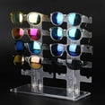 thumbnail image 2 of Two Row Sunglasses Rack 10 Pairs Glasses Holder Display Stand Transparent, 2 of 4