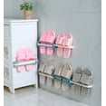 thumbnail image 4 of (blue)Slippers Rack Hanging Shoe Organizers,3 in 1 Folding Holder Shoes Hanger Wall Mounted Shoe and Bathroom Towel Organizer Rack, 4 of 5
