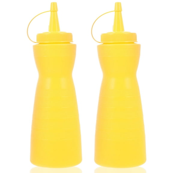 PTOOTP Acid and Alkaline Resistant Condiment Squeeze Bottles 2Pcs