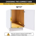 thumbnail image 3 of FULGENTE Pull Out Cabinet Pots and Pans Organizer 17" W x 18" D 2 Tier Wire Basket for Lid Cookware Drawer Slide Out Kitchen Cupboard Organization Shelves Shelf for Pantry Roll Out Storage, 3 of 10