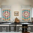 thumbnail image 4 of Mystic Ethnic Mandala Kitchen Curtains - 3 Piece Set with Valance and Tier Panels for Standard Windows, 4 of 4