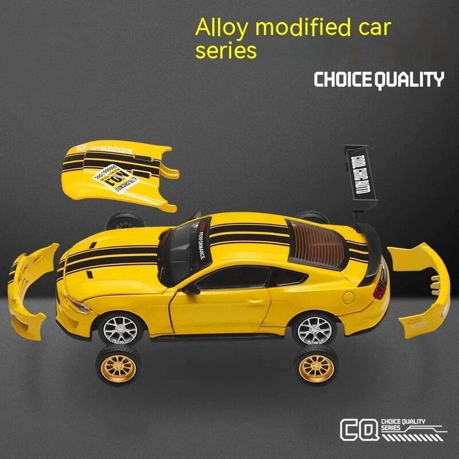DIY Customizable 1:43 Scale Ford Mustang Alloy Car Model Kit - Unique Racing Car Collectible for Hobbyists & Enthusiasts
