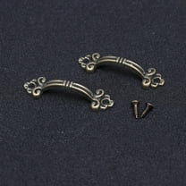 PENIKOKO 20Pcs Antique Style Cabinet Knobs Dark Brown Aluminum Alloy Drawer Pulls for Home Decor and Furniture