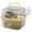 Yellow, variant on Apeya Black 10.6x10.6 Inch Hamster Travel Cage, Clear View Small Animal Carrier with Exercise Wheel and 80ml Water Bottle for Mice Gerbils Outdoor Trips