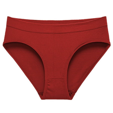 

Ykohkofe Womens Abdominal Low Waist Seamless Elastic T Pants Seamless Solid Color Waist Thin Panties