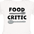 thumbnail image 4 of Inktastic Food Critic with Fork and Spoon Boys or Girls Long Sleeve Baby Bodysuit, 4 of 5