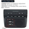 thumbnail image 6 of Digital Alarm Clock Radio with Large Display, Battery Backup, FM Radio, USB Charging, Sleep Timer, 6 of 6