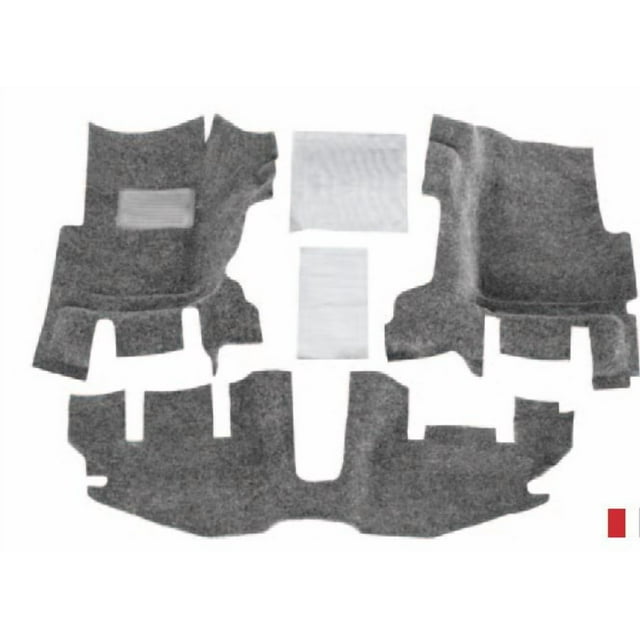 BedRug Carpet BRTJ97F Direct-Fit; 3 Piece Footwell Coverage; Dark Gray; Carpet-Like Polypropylene; With Heat Sheilds