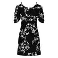 thumbnail image 5 of Mchoice Womens Summer Dresses Floral Print Short Sleeve Mini Dresses Off Shoulder Round Neck Fashion Skirts, 5 of 5