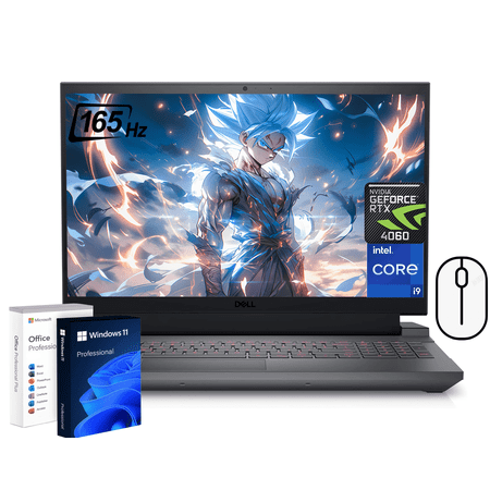 Dell G15 5530 15.6" FHD 165Hz Gaming Laptop, Intel Core i9-13900HX(24-core), GeForce RTX 4060, 32GB DDR5, 2TB SSD, Wi-Fi 6, Backlit Keyboard, Windows 11 Pro