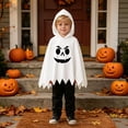 thumbnail image 2 of RMGVDSD Boys Halloween Ghost Costume Poncho Cape Hooded Tops And Pants Set Ghost Face Print Kids Halloween Dress Up Outfit Fall Clothes 6-9 Months, 2 of 9