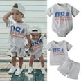 thumbnail image 4 of Mercatoo Baby Girls Boys 4th Of July Clothes Summer Short Sleeve T Shirt Tops 𝐒tars Stripes Shorts Toddler Outfits Set, 4 of 9