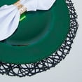 thumbnail image 5 of BalsaCircle 6 Hunter Green 13" Crystal Beaded Acrylic Wooden Textured Round Charger Plates, 5 of 8