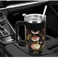 thumbnail image 5 of 40 oz Tumbler with Handle and Straw Gothic Tumbler Leak Proof Insulated Cup 40 oz Gothic Flower Moon Coffee Travel Mug Witchy Decor Stuff Gifts for Women Halloween, 5 of 6