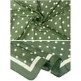 thumbnail image 4 of INSPIRE CHIC Women Polka Dots 35" Scarf Satin Silk Like Square Neckerchief Head Wrap Bandanas 35.4x35.4" Green, 4 of 6
