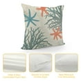 thumbnail image 4 of Nawypu  Nautical Coastal Throw Pillow Covers Beach Themed Ocean Seashell Coral Starfish Couch Decorative Pillow Cases Outdoor Sofa Cushion Cover for Bedroom Living Room, Blue, 4 of 5