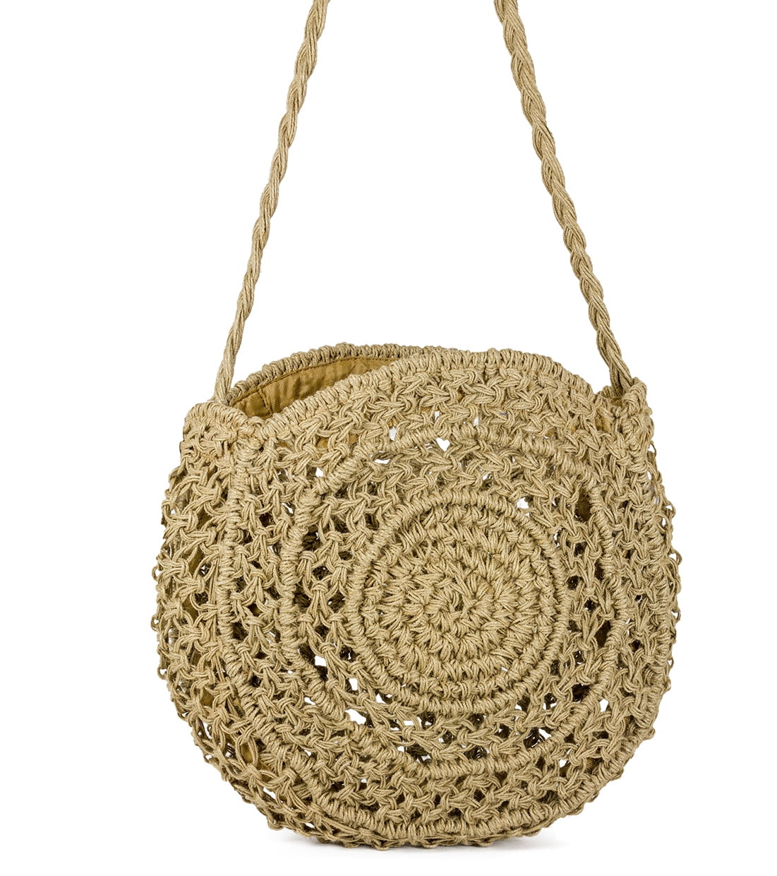 macrame circle bag