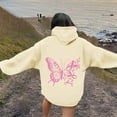 thumbnail image 5 of BLOCLOALO Graphic Hoodies Breast Cancer Awareness Ribbon Printed Drawstring Hoodie Sweatshirt Casual Oversized Long Sleeve Streetwear Pullover Beige L, 5 of 5