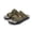 2620 dark green, variant on Men's Single Wide Strap Hook And Loop Suede Slide Sandals Non Slip Cushioned Outdoor Casual Walking Slides