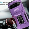 thumbnail image 6 of Allytech Rugged Case for Google Pixel 9 Pro XL, [Slide Camera Cover] [360° Rotating Kickstand] [Military Protection] [Magnetic Car Mount] Non-Slip Anti-Scratch Shockproof Heavy Duty Case - Purple, 6 of 8